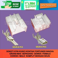8 PIN MALE FEMALE STARTER POWER CABLE SOCKET-CONNECTOR-SOCKET–SOCKET-CABLE SOCKET-CABLE SOCKET-CONNE