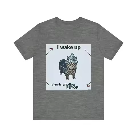 Wake Up Another Psyop Print Crew Jersey T Shirt