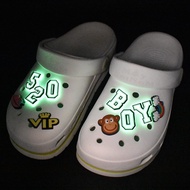 รองเท้าที่มีเสน่ห์ Glow In Dark-ตัวอักษร Charms สำหรับรองเท้าแถบสายรัดข้อมือของขวัญ