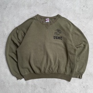 Vintage Sweatshirt USMC Olive Green
