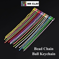 Chain Ball Bead Chain Beads Rantai Keychain DIY Accessories Keychain Ring Keychain Chain Charm Keych