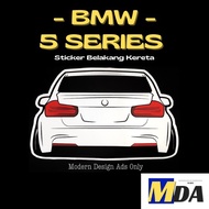 (BMW - 5 SERIES) Sticker of Car Backside, Sticker Belakang BMW 5 Series ,Custom No. Plat, Color.-- [
