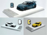 Scalemini SM 1:64樹脂模型，Pandem Rocket Bunny GR86火箭兔寛體改装版，首批3色預售中。Blue皇家藍 / White珍珠白 / Yellow檸檬黄，各限量399