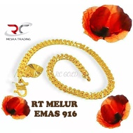 RANTAI TANGAN MELUR PADU EMAS TULEN 916 GELANG TANGAN PADAT EMAS 916 GOLD BRACELETS 916