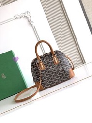 紫鑽🌟誠信商家🌟💜全新Goyard Alpin Mini 手提斜挎包 棕色塗層帆布牛皮送朋友 送情人 節日禮物