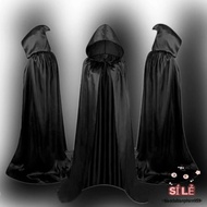Halloween Black HoodedJacket for Kids & Adults – Reaper, Witch, Vampire Horror Costume 90/120/
