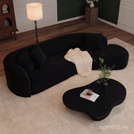 Living Room Black Area Retro Rest Office Meeting Guest Small Apartment Clothing Store Reception Sofa