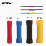 Straight Connectors Butt Wire Terminal Splice Crimp PVC Insulated Copper Tube Cold Press Cable Conne