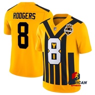 Men's Pittsburgh Steelers Aaron Rodgers 1933 Throwback Yellow Limited American Football Jersey