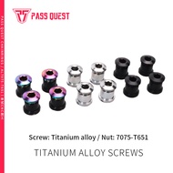 PASS QUEST bicycle chainring titanium alloy bolts for single disc/double disc screws