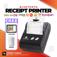 PRINTERMAX Receipt Printer Bluetooth Mobile Printer Mesin Resit Topup Thermal Printer SRS POS System Full Set 58mm