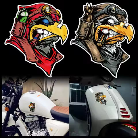 Retro Eagle Reflective Motorcycle Stickers Moto Helmet Body Fuel Tank Decals Accessories For Harley 