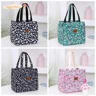 EU-FASHION Floral Print Lunch Bag, Handbag Large Capacity Thickened Thermal Insulation Bag,  Thicken
