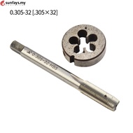 【S-HOT】1 set 8V1-32 right-hand V-tire valve mouth thread Straight groove tap & die