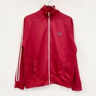 二手FRED PERRY Perry 紅色運動外套/RED，L 碼