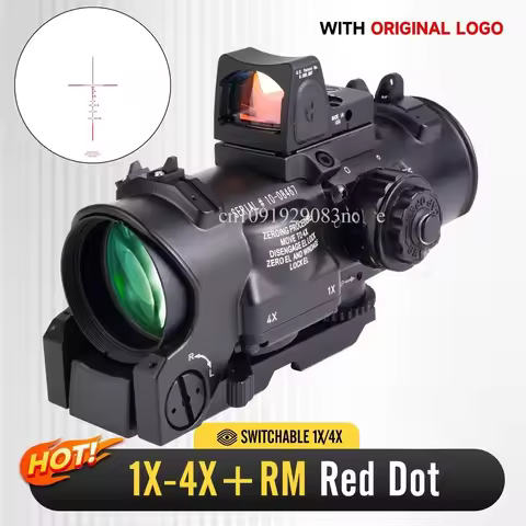 1-4X32 Fixed Dual Purpose Tactical 1x-4x Scope W/Quick Detachable Scope Hunting with Mini Red Dot Op