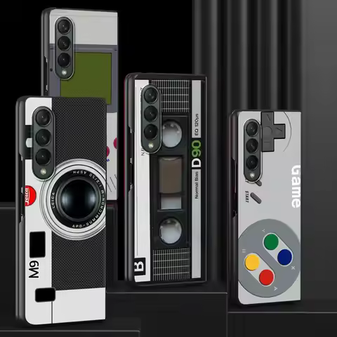 Movil Phone Case for Samsung Galaxy Z Fold 4 Protective Black Cubre Hard Coques Z Fold3 Cover Casset