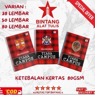 Tiara Maxy Campus Notebook | 80gsm | Tiara Campus |38 50 80 Sheets | Thick paper | Anti-penetration