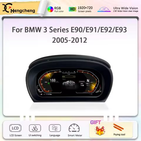 12.3" Car LCD Dashboard For BMW 3 Series E90 E91 E92 E93 2005-2012 Upgrade Cluster Virtual Cockpit I