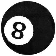 8 Ball Rug - White & Black Rug - Cool Rugs and Aesthetic Rugs for Bedroom & Living Room