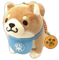 忠犬麻糬柴犬 Monaka 公仔吊飾（藍色圍巾）