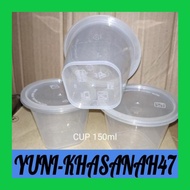 YN11 THINWALL GELAS CUP KOTAK 150ML - CUP PERSEGI 150 ML - ISI 25 PCS