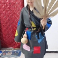 Ancient Male Beggar Jigong Clothes Living Buddha Jigong Stage Costume Live Props Beggar Clothes Brok