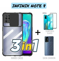 Case INFINIX NOTE 8 / INFINIX NOTE 10 / INIFNIX NOTE 10 PRO / INIFINIX HOT 10s / INFINIX HOT 10 Paket 3in1 Hard Case Fusion Sliding Free Tempered Glass Layar dan Garskin