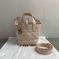 Dior迪奧 櫻花粉 toujour豎版nano土著包 手提包肩背包 25年