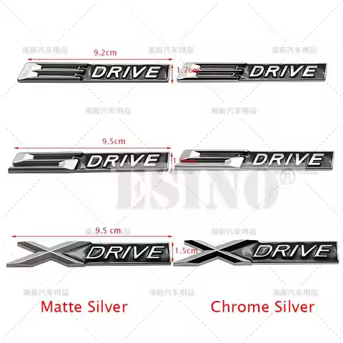 3D S Drive X Drive E Drive Metal Car Trunk Emblem Adhesive Badge for BMW X1 X2 X3 X5 X6 X7 I3 I4 I7 