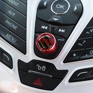 適用於福特 Ecosport 2013 - 2017 Fiesta 2009-2016 鋁合金汽車音響調節旋鈕按鈕蓋裝飾