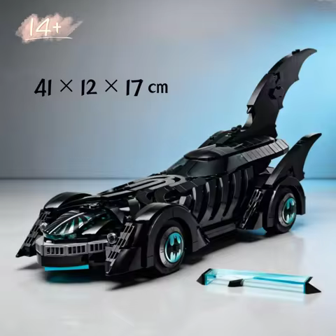 In Stock 909PCS Famous Movie Supercar Series MOC 76304 Bat Mobile Alternate Building Blocks Collecti