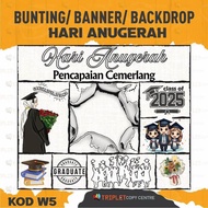 BANNER/ BUNTING/ BACKDROP HARI ANUGERAH KECEMERLANGAN | HARI APRESIASI