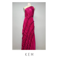 Kemissara Coral One Shoulder Dress - Orchid Pink (Pre Order 7-10 day)