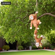 CHiWANji Hanging Monkey Statue Garden Sculpture Decorative Unique Monkey Figurine for