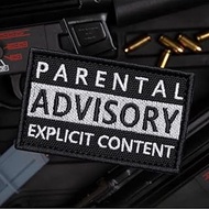 Parental Advisory Funny Morale Patch - Tactical Embroidery Patch for Military Gear, Backpacks, Opera
