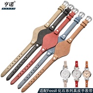 Leather Watch Strap Female Adaptation Fossil Fossil ES3077 ES2830 with Base Support Pin Buckle U Port Accessories 8MM