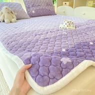 Three-Piece Set Quilted Flannel Mattress Student Dormitory Fleece Winter Warm Milk Mattress Super Th