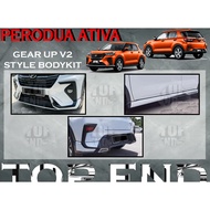 PERODUA ATIVA GEAR UP V2 STYLE FULLSET BODYKIT (GU V2) ATIVA OEM BODYKIT GEAR UP V2 FRONT SKIRT SIDE