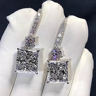 Cut 3ct Diamond Dangle Earring for Women Wedding Bridal Gift