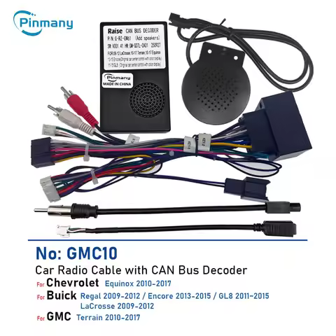 Car Radio Cable GMC10 Wire Harness Adapter with CANBus Box for Buick Regal Encore GL8 LaCrosse,Chevr