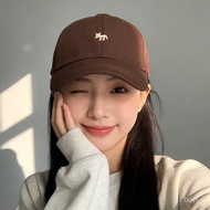 Taiwan Shipping Cap Baseball Cute Little Fox Embroidered Female Face-Looking Small Sunshade Sun Kore