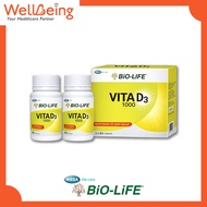 BIO-LIFE Vita D3 1000 IU Supports Bone & Immunity Vitamin D3 Untuk Tulang Kuat 60s