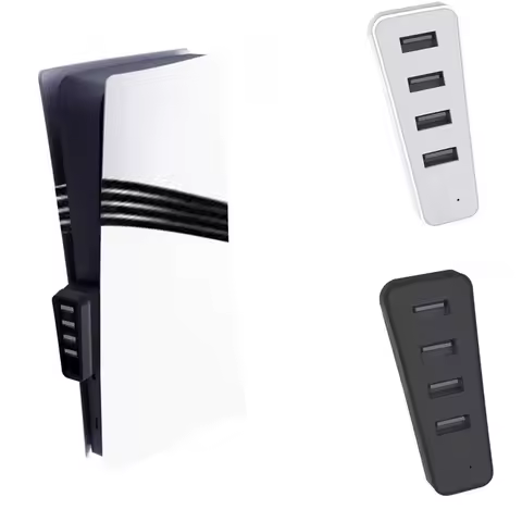 for PS5 Slim Console USB Hub Expansion Hub Charger Splitter Adapter with 4 USB 2.0 Port for PS5 Pro 