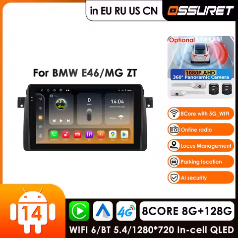9inch Screen Android Car Radio Multimedia Video Player for BMW E46 M3 X5 1998-2006 Rover 75 Coupe GP