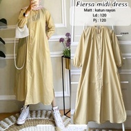 Midi Dress Gamis Midi Dress Muslim Baju Dress Wanita Fiersa Dress