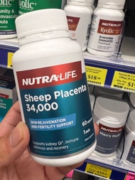 Nutralife Sheep Placenta 34000mg + Vitamin D3 ~ 60 Capsules