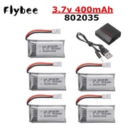 3.7V 400mAh Lipo Para sa H107 H31 KY101 E33C E33 U816A V252 H6C RC Drone Spare Parts 3.7v 802035 2