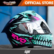 EVO GT-PRO WRAITH (SILVER LENS) FULL FACE DUAL VISOR WITH FREE CLEAR LENS