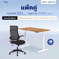 [เซ็ตสุดคุ้ม] โต๊ะปรับระดับไฟฟ้า รุ่น Space One + เก้าอี้ทำงานเพื่อสุขภาพ ADAM DOT.2 ERGO CHAIR GRAV
